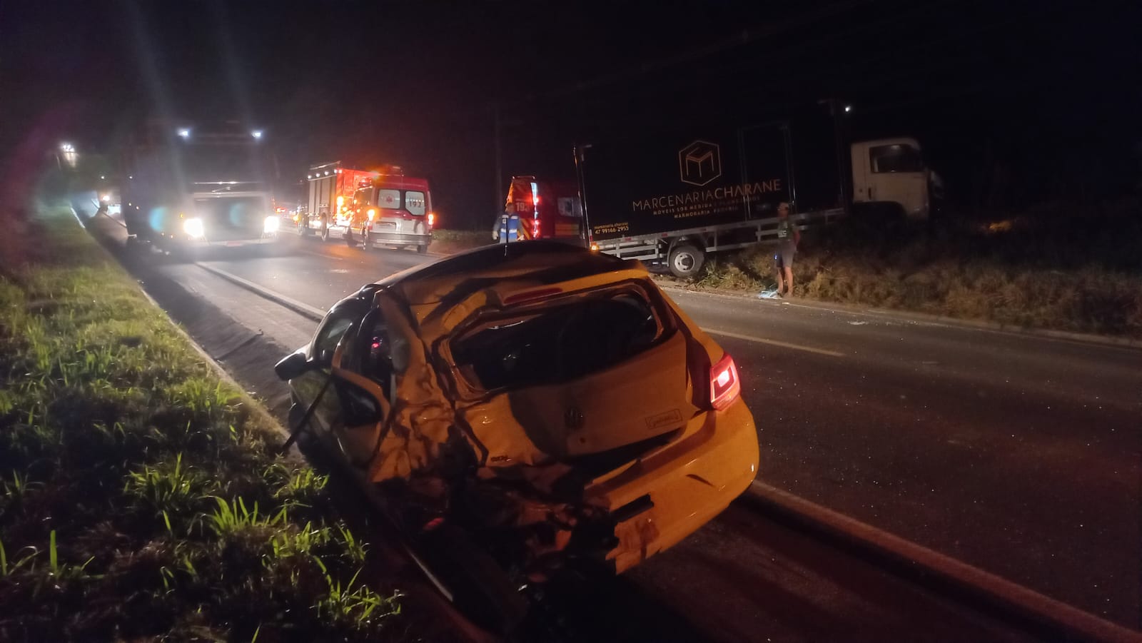 Acidente deixa feridos na BR-280 no Planalto Norte Catarinense