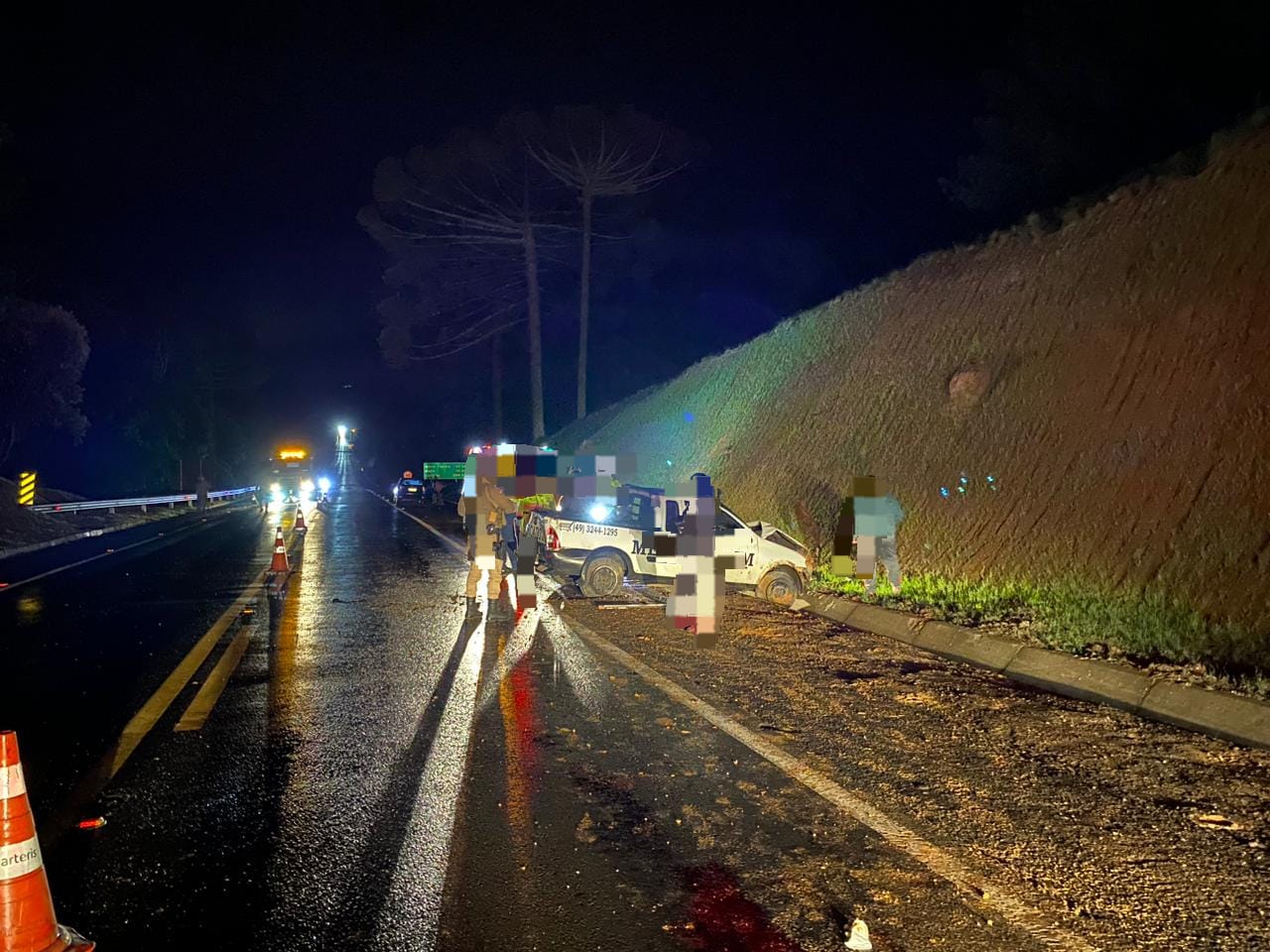 Duas pessoas ficam feridas em acidente na BR-116, em Santa Cecília