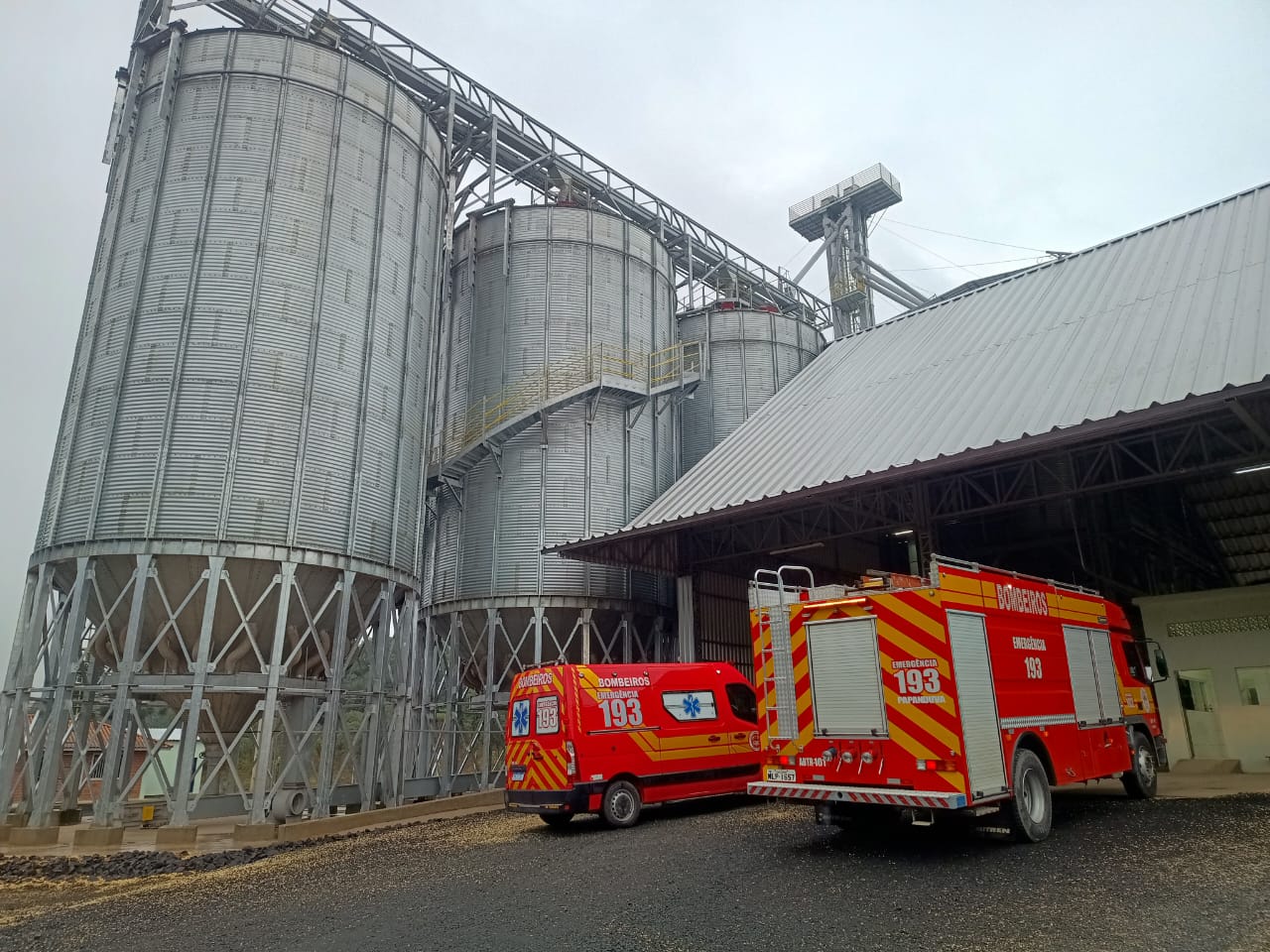 😥TRAGÉDIA: dois homens morrem após acidente em silo de empresa, em Monte Castelo