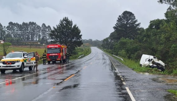 Acidente deixa pessoa com ferimentos graves na SC-477