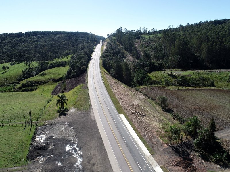 Arteris Planalto Sul entregou 1.170m de terceira faixa na BR-116, em Monte Castelo